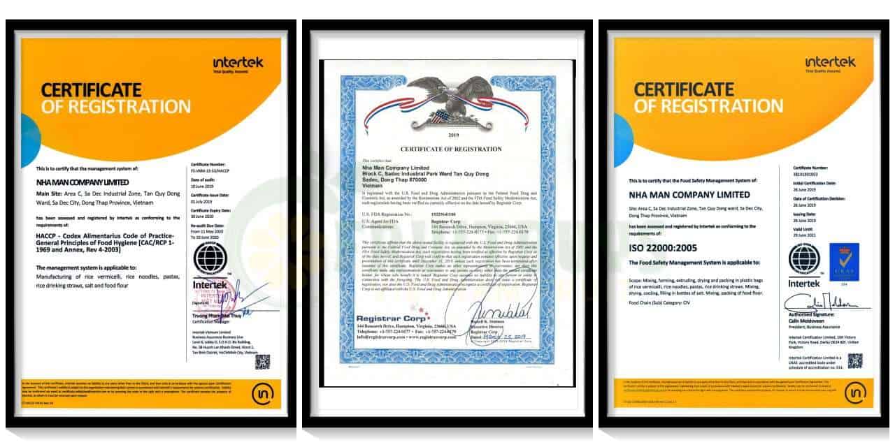 FruitBuys Vietnam  ISO FDA HACCP Certificate