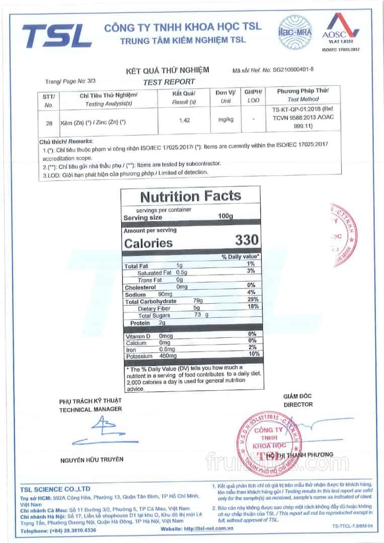 FruitBuys Vietnam Test Report Dried Mango (3)