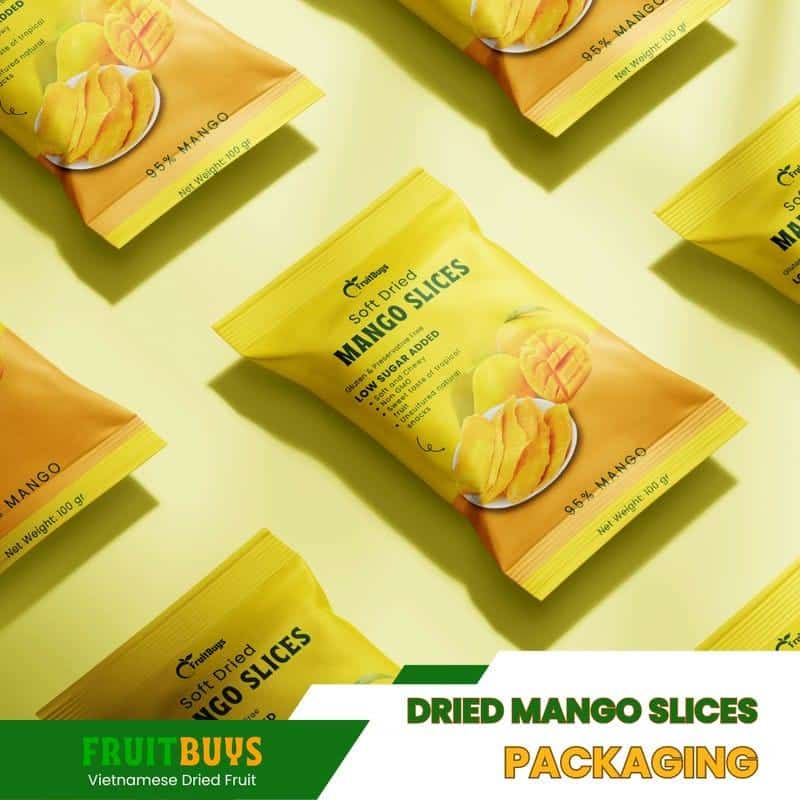 FruitBuys Vietnam Dried Mango Slices Packaging 23926