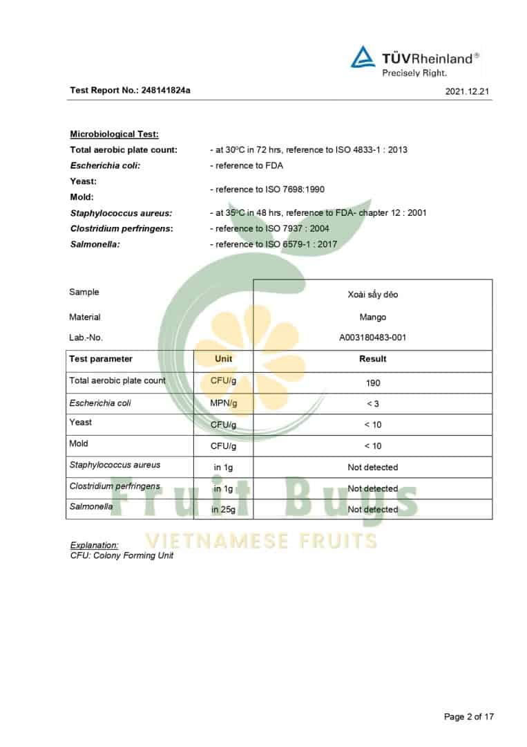 Dried Mango Slices 7 FruitBuys Vietnam Test Report Dried Mango Slices Low Sugar (2)