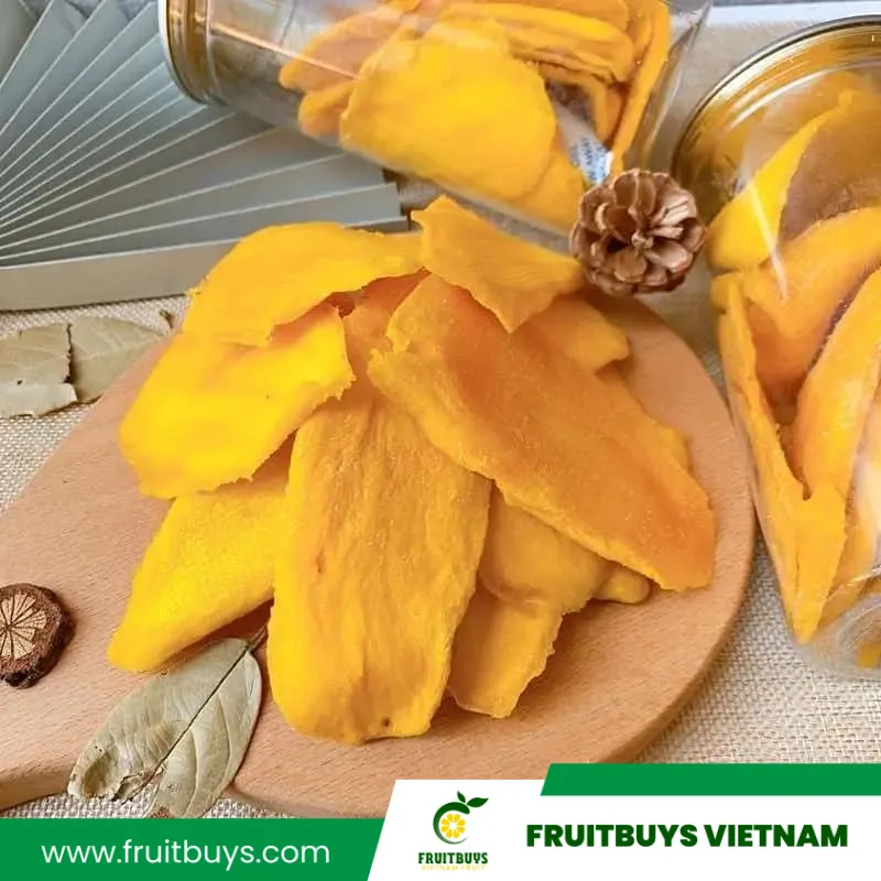 FruitBuys Vietnam  Dried Mango Slices   Low Sugar Snacks (6)