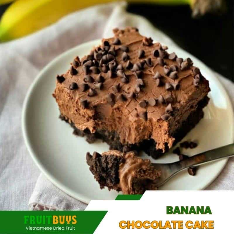 FruitBuys Vietnam Banana Chocolate Cake With Freeze Dried Banana Powder 231021