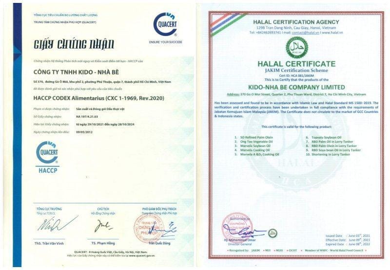 FruitBuys Vietnam Frying Oil Certificate Ensures Quality