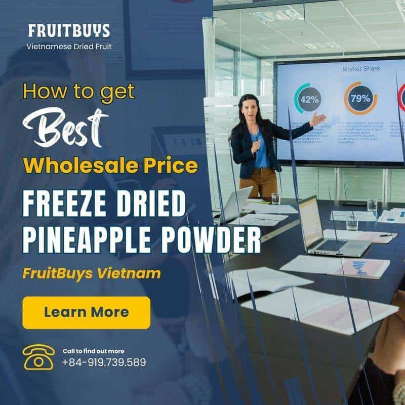 FruitBuys Vietnam  How To Get The Best Wholesale Price Freeze Dried Pineapple Powder 231024