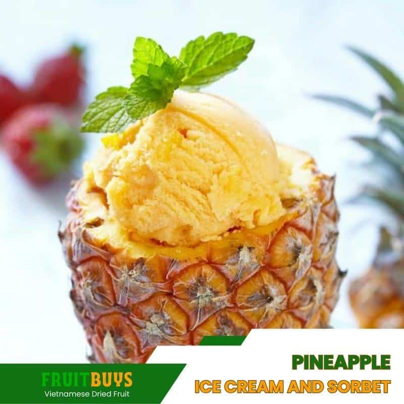 FruitBuys Vietnam Pineapple Flavored Ice Cream And Sorbet 231024