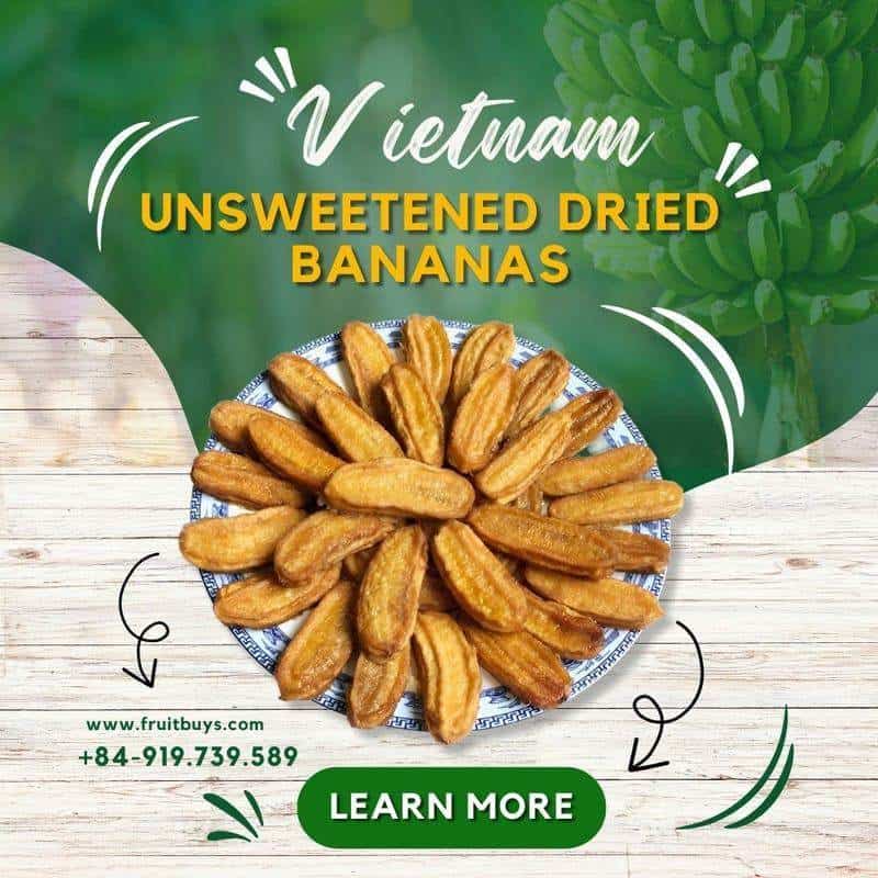 FruitBuys Vietnam  Unsweetened Dried Bananas Vietnam 231015