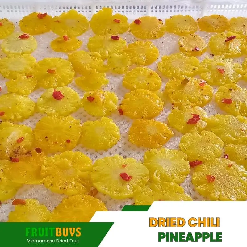 Soft Dried Chili Pineapple Spicy Snacks FruitBuys Vietnam