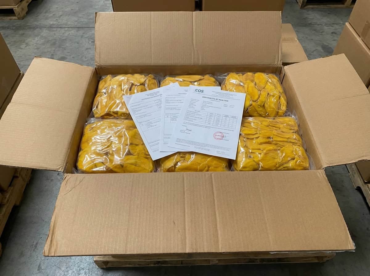 Bulk Export Packaging Of FruitBuys Dried Mango With Shipping Documents And COA