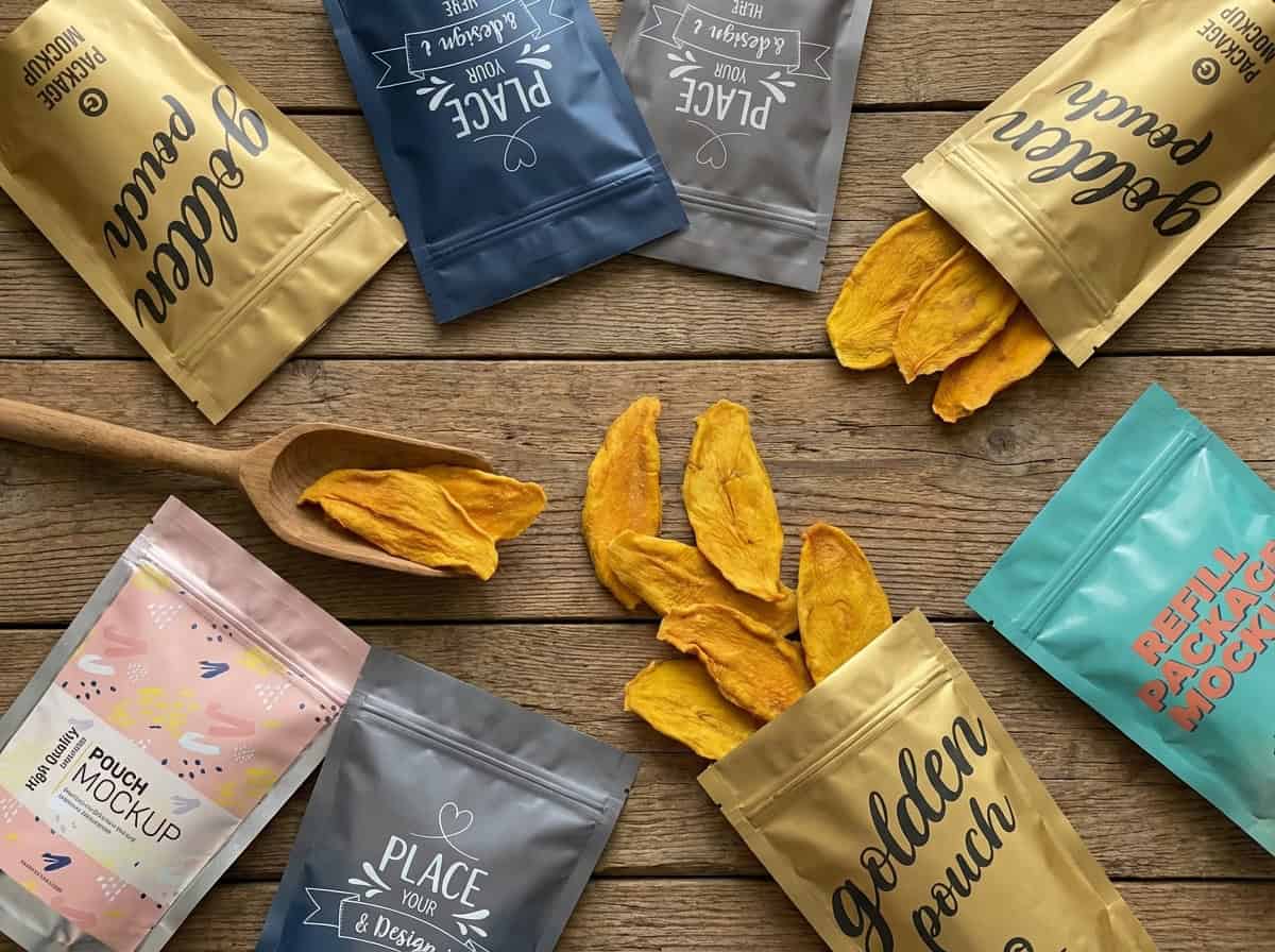 Custom Private Label Dried Mango Packaging Design For Retail Brands