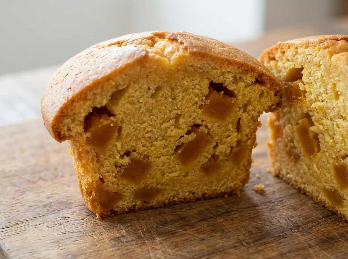 dried mango dice inclusion in bakery muffins showing heat stability and no moisture migration.