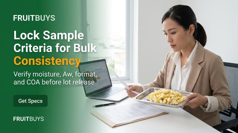 Freeze-Dried Durian Sample-to-Bulk Consistency Controls freeze dried durian sample to bulk qc comparison in b2b office environment