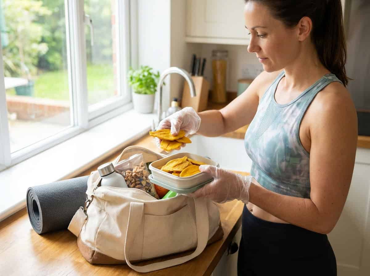 Healthy Lifestyle Application Of Dried Mango As A Post Workout Or Office Snack
