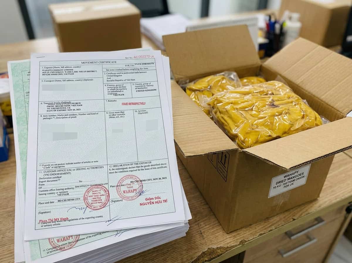 Official Export Documentation Including CO Form EUR1 For EU Tariff Duty Claims