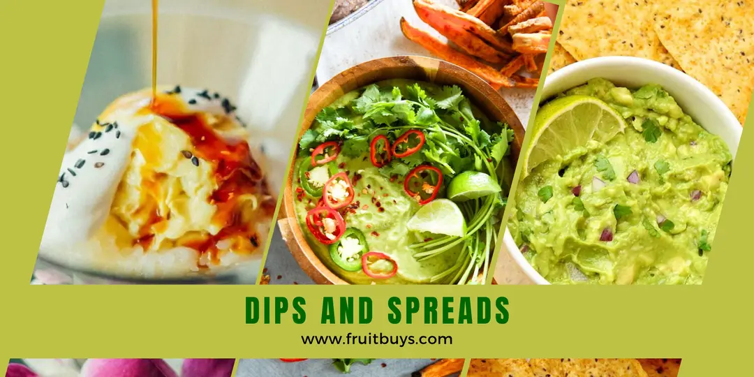 FruitBuys Vietnam Dips And Spreads_ Sweet & Spicy Durian Dip, Tropical Hummus Twist, Creamy Avocado Guacamole 231223