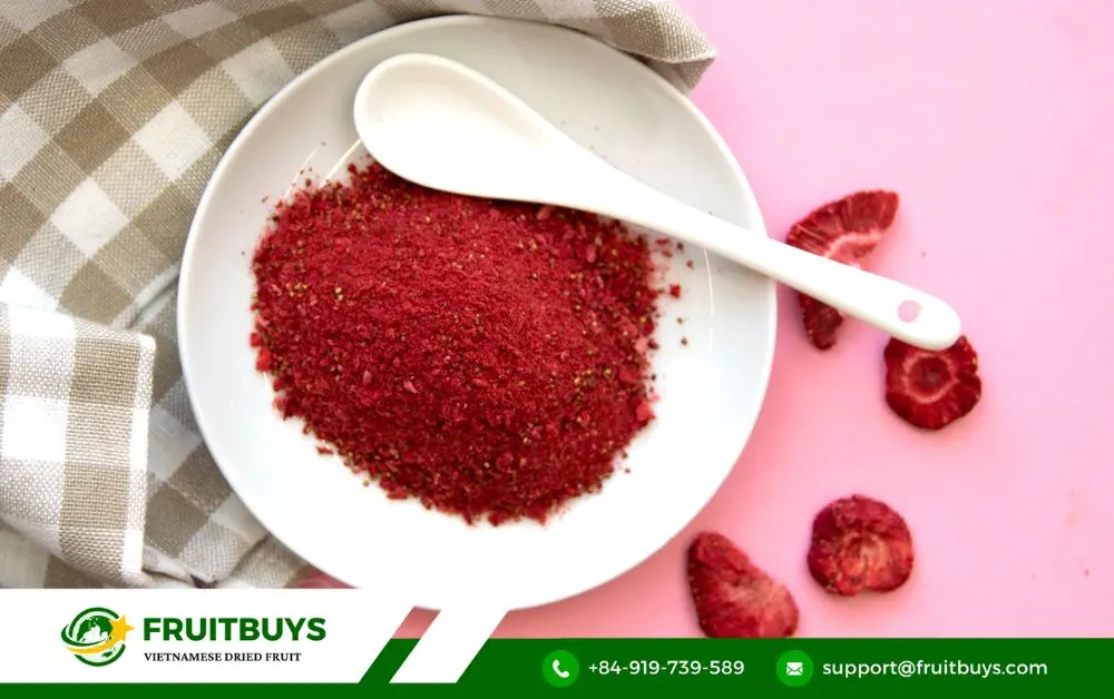 FruitBuys Vietnam Freeze Dried Strawberry Powder Your Profitable Ingredient