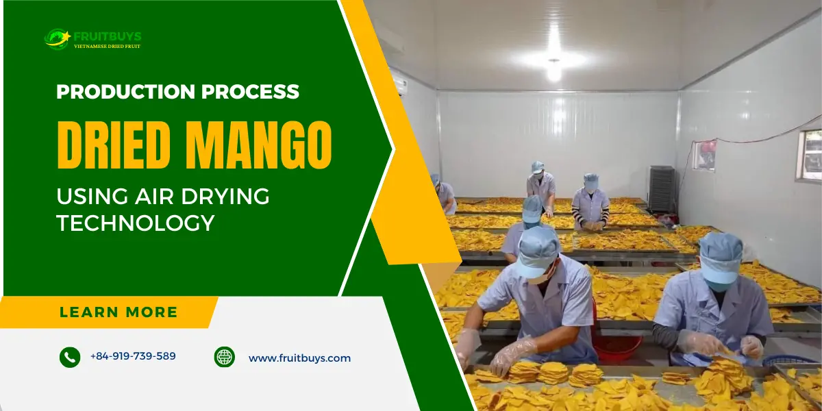 FruitBuys Vietnam Production Process Of Dried Mango Using Air Drying Technology